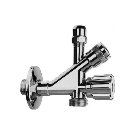 RUBINETTO COMBINATO SOTTOLAVABO-LAVATRICE- 1/2 x 3/4- ALBER- pezzi 1 (1/2)