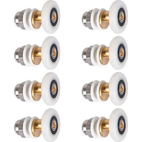 Duschtürrolle – Duschtürrad, Schiebetürrollen, Ersatzrolle für Duschtüren, 8 Stück, 23 mm (1/5)