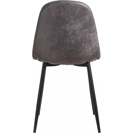 Packs Sillas Comedor - Pack 4 Sillas Black Teok Polipiel - Gris oscuro Vint (1/3)