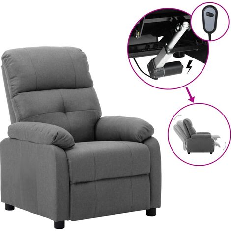 Fauteuil inclinable électrique Gris clair Tissu 6 (1/5)