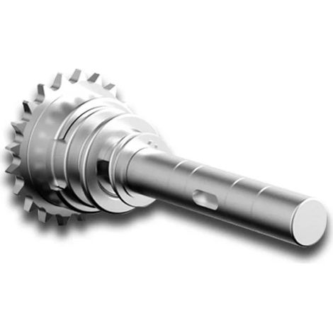 fadini pignon simple 1/2" z20 avec arbre et roulement à billes 2056l (1/3)