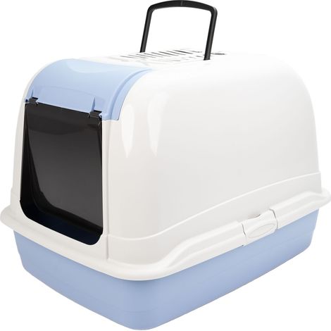 Ferplast MAXI BELLA CABRIO Box toilette per gatti di grossa taglia con tettuccio apribile.. Variante MAXI BELLA CABRIO - Misure: 50 x 65.5 x h 47 cm - Blu (1/7)