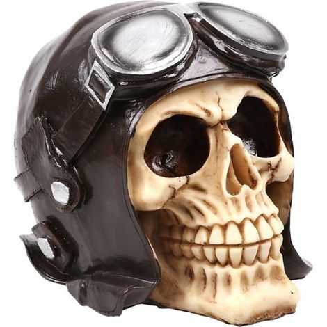 Statue Crâne Halloween Squelette en Résine - Accessoires Décoration Maison - Artisanat (1/5)
