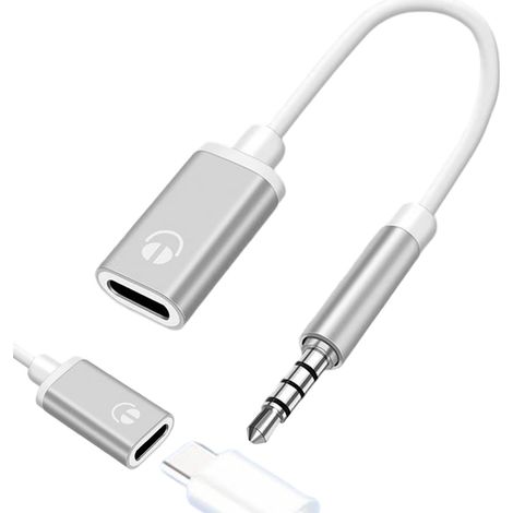 Câble Adaptateur USB De Type C Femelle Prise Jack 3,5 Mm Mâle, Câble Type C USB 3.1 Femelle Jack Audio Mal Adaptateur, Convient Aux Écouteurs, Casques Et Haut-parleurs, Compatible avec La Pl