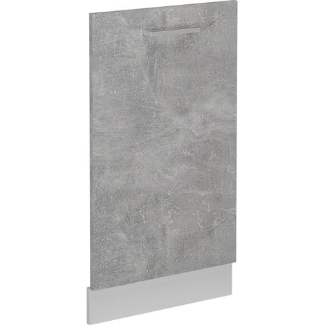 Tapa del lavavajillas R-Line, Hormigón, 45 cm sin encimera, Vicco