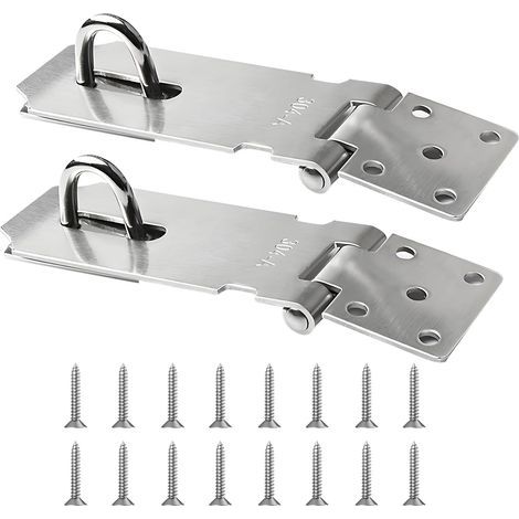 2PCS Stainless Steel Door Latch, Pouces Loquet de 304 Porte en Acier Inoxydable, Loquet Porte, Fermoir Antirouille Résistant aux Intempéries, Quincaillerie de Portes et Loquets pour Placards, Armoires (1/4)