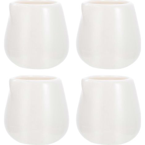 4-teiliges Set Saucenbecher, Wasserbecher, Mehrzweck-Kaffeekanne ohne Henkel (M, Weiß)-5X4.5X5.5cm-White (1/3)