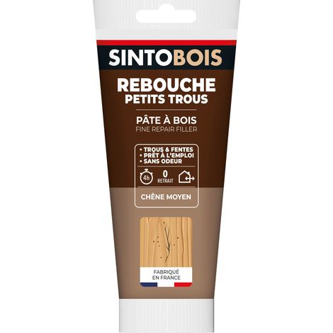 Rebouche imperfections - Pâte à bois naturel 250g Chêne moyen SINTO