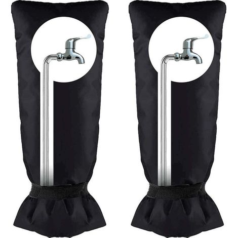 2 Pièces Grand Housses de Robinet Extérieur pour la protection contre le gel en hiver, Protection Robinet Extérieur Couvercle de Robinet d'hiver antigel étanche (1/3)