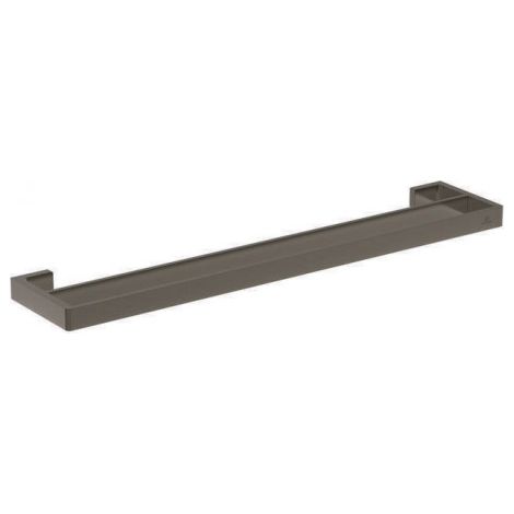 Support double pour serviettes Conca Cube, 600 mm, carré, gris magnétique (1/3)