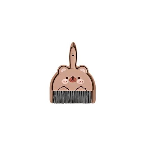 Ensemble de Mini Pelle à Poussière Outil de Nettoyage Multifonctionnel, Outils de Nettoyage pour Nettoyage Bureau Brosse de Nettoyage de Balayage de Bureau(Brown)
