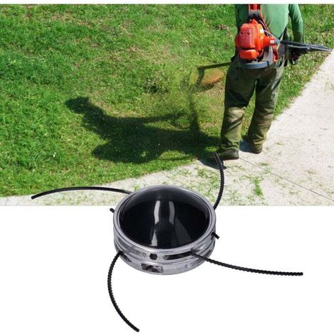 Tête de coupe universelle en aluminium à 4 fils 40CC, tête de coupe à arbre droit à 4 fils (1/5)
