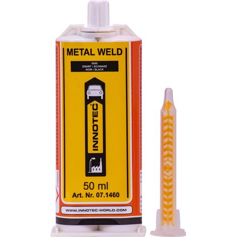 Colle métal 2K, colle pour métal, Metal Weld 50 ml, adhésif métal noir (1/5)