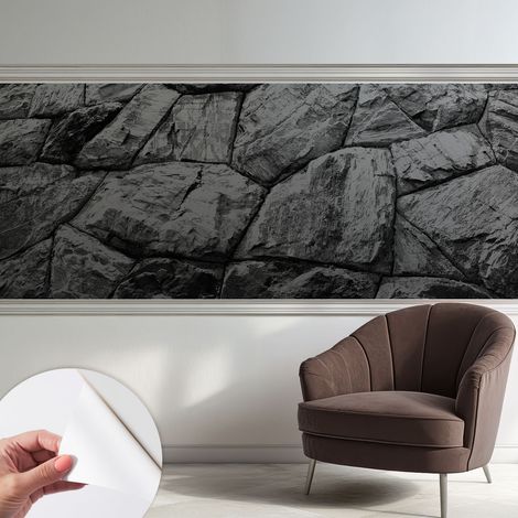 Papier peint autocollant avec imprimé pour décoration intérieure pour rénovation a motif Textures de pierre 250x104 cm (1/5)