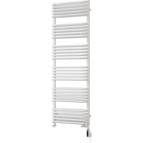Crossmoor - White Dual Fuel Towel Rail H1533mm x W500mm Thermostatic WIFI (1/3)