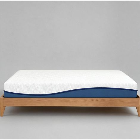 OKWISH Matelas double en mousse mémoire de forme gel 140 x 190 cm au thé vert mi-ferme (1/5)