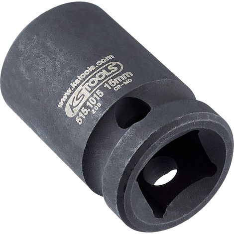 1/2" Bussola esagonale p.avvitatori ad impulsi,corta,15mm