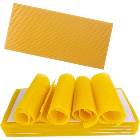 30 Pcs Feuilles de Miel d'Abeille / Fond de Cire de Ruche / Peigne de Ruche Ciré / Équipement d'Apiculture / Cadre de Miel / Fondation de Cellule de Rite