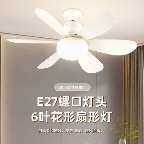Ventilateur de plafond LED – Forme fleur, 40 W, 3 couleurs, télécommande, douille E27 – Chambre, restaurant (1/4)