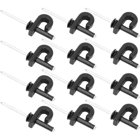 Crochet en J en Plastique pour Élastique de Pont, Kit de Rivets en Aluminium avec Attache (1/5)