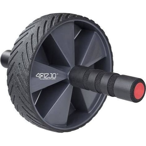 Ruota addominale 4FIZJO PRO Nero-Rosso