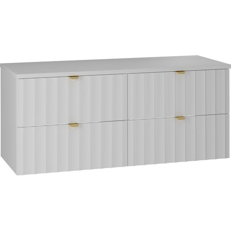Meuble sous-vasque 120cm plan de toilette Lexa Blanc