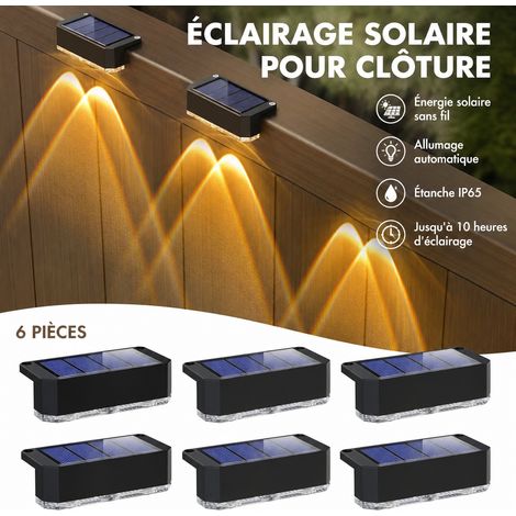 Lampe Solaire LED Extérieure Double Éclairage Lumière Chaude pour Marche et Escalier 100 g réf 0130 100 g – Livraison gratuite