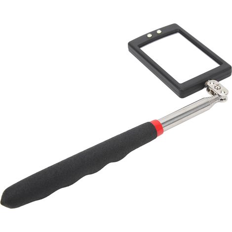 Miroir d'inspection télescopique lumineux LED pivotant 360° pour mécaniciens auto réparation (1/5)