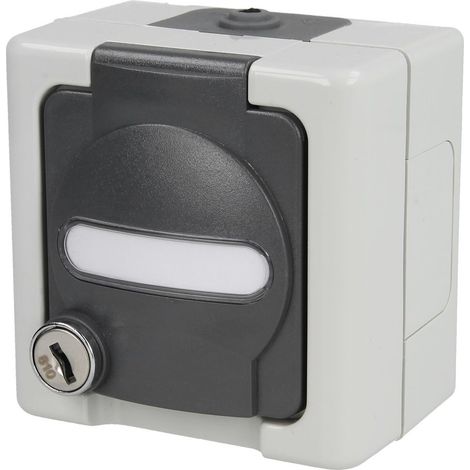 SOCKET, 1 DOUBLE, AP FR, VERROUILLABLE, KOPP ELECTRIC BLUE (1/6)