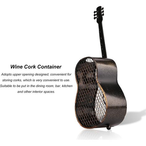 Porte-bouchons de bouteille de vin en forme de guitare, rangement décoratif pour cuisine et salon