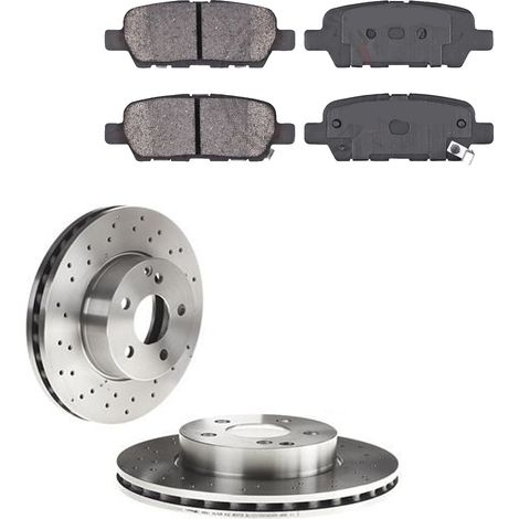 KIT FRENI POSTERIORI compatibile con NISSAN QASHQAI / QASHQAI +2 (J10,NJ10,JJ10E) - DISCHI + PASTIGLIE OEM: P 56 046 / 17632 , 17890 /SOSTITUZIONE DIRETTA/BASSA POLVERE/SILENZIOSO (1/5)