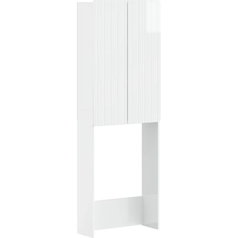Toilet Cabinet ZWOLLE High Gloss White 66 x 25.5 x 190 cm vidaXL (1/5)