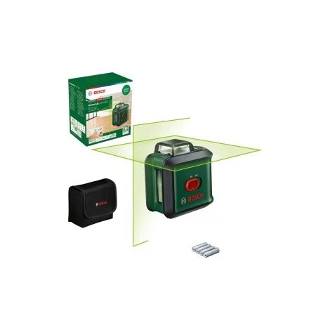 Bosch – Niveau laser multifonction 360° – Laser vert 500-540 nm – Portée 24 m – 2 lignes – Classe 2 – Nivellement automatique rapide (1/5)