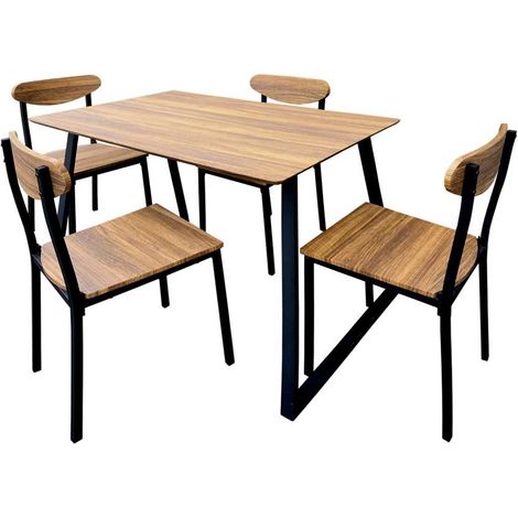 Set tavolo con 4 sedie cm 110x70x76h