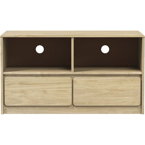 Meuble TV SAUDA chêne 99x43x55 bois de pin massif (1/5)