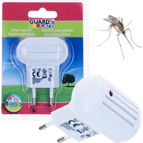 ZW5 Repellente per zanzare, mosche e insetti per uso domestico, con spina a contatto ultrasonico