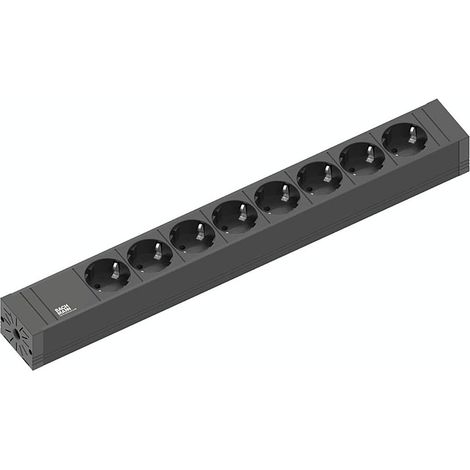 [NEUWERTIG] B-Ware Bachmann 420.0019 Steckdosenleiste Ohne Schalter Schutzkontakt Schwarz