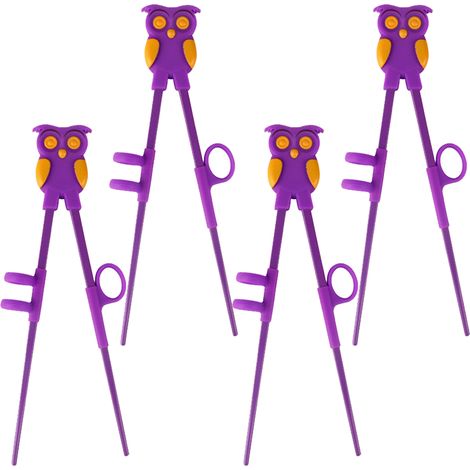 Chopsticks Enfants - Apprentissage Ergonomique avec Embouts Animaux Détachables - Pour Enfants 3 à 8 Ans - Lot de 4 (1/5)