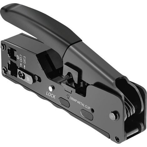Pince à Sertir Ethernet Cat 7 8P/6P avec Poignée Antidérapante en Caoutchouc Souple pour Câbles RJ45 – Outil Professionnel (1/5)