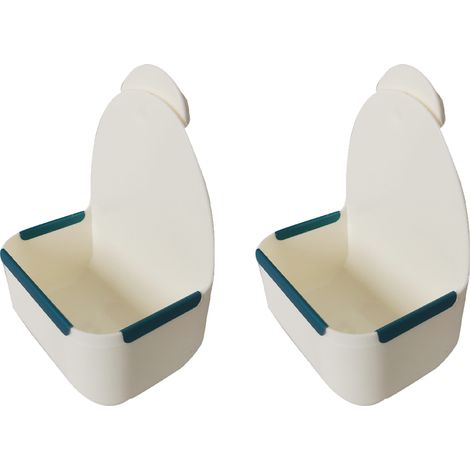 1 gamelle anti-basculement, fixation par bouton, bord anti-rongement, facile à nettoyer, pour lapin (1/5)
