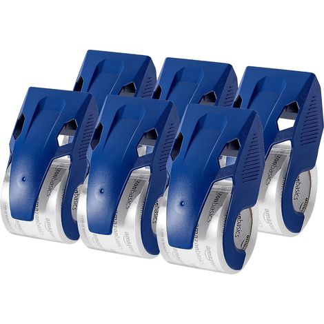 Basics Heavy Duty Packaging Tape with Dispenser for Shipping, Moving and Storing, 4.78 CM x 20.3 M, 6-Pack, 10.99 x 6.71 x 5.99 CM (1/5)