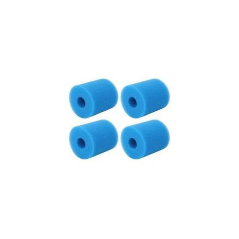 Cartouche D'éponge de Filtre de Piscine de Type H de 4 Pièces, éponge de Rechange de Cartouches de Mousse de Filtre de Piscine pour la Pompe de Piscine
