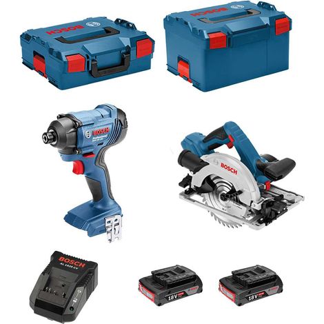 BOSCH Kit 18V BSK182D2A (GDR 18V-160 + GKS 18-57 G + 2 x 2,0 Ah + AL1820 + L-Boxx 136 + L-Boxx 238)