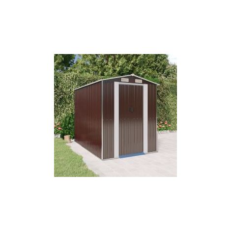Abri de jardin Marron foncé 192x274x223 Acier galvanisé (1/5)