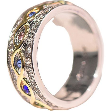 Anneau Tournant - Bague Anti-stress - Avec Bague Intérieure Rotative Libre - Alliage De Zinc Sans Nickel - Pour Adulte - Réduction Du Stress En Milieu Professionnel Ou Étudiant - Taille Unique Ajustab (1/5)