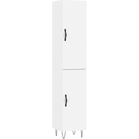 Aparador cómoda mueble de almacenaje organizador cocina salón salón alto 345 x 34 x 180 cm madera de ingeniería blanco 020032299