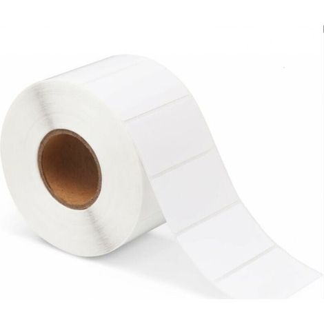 Etiquettes Adhésives, 1 Rouleaux 1000 Étiquettes Blanches Unies Autocollantes, 6030mm Étiquettes Auto Adhésives pour Imprimer Les Adresses de Courrier Mailing, Étiquette de Prix