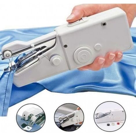 Machine à Coudre Portable - DIY - Mini - Électrique - Facile à utiliser - Couleur Blanc (1/4)