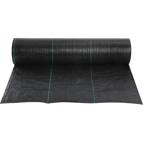 Toiles de Paillage 1m x 91m, Geotextile,de Paillage Bache Geotextile Toile Anti Mauvaises Herbes Tissu Perméable à l'eau, Résiste Rayons UV,Anti Repousse -Bâche Anti Mauvaise Herbe（2.4oz） (1/5)