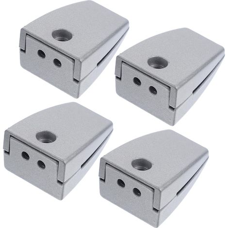 Supports de cloison bureau en alliage d'aluminium argenté, lot 4 (1/5)